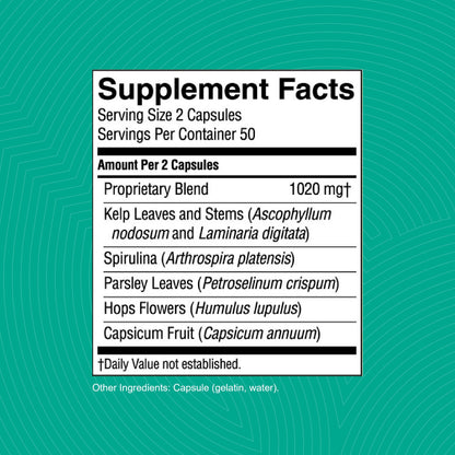 Imported TS II capsules by Nature's Sunshine for underactive thyroid care close up