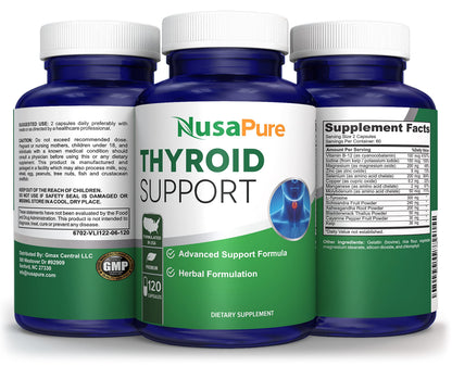 NusaPure non GMO dietary supplement label showing 14 herbal extracts