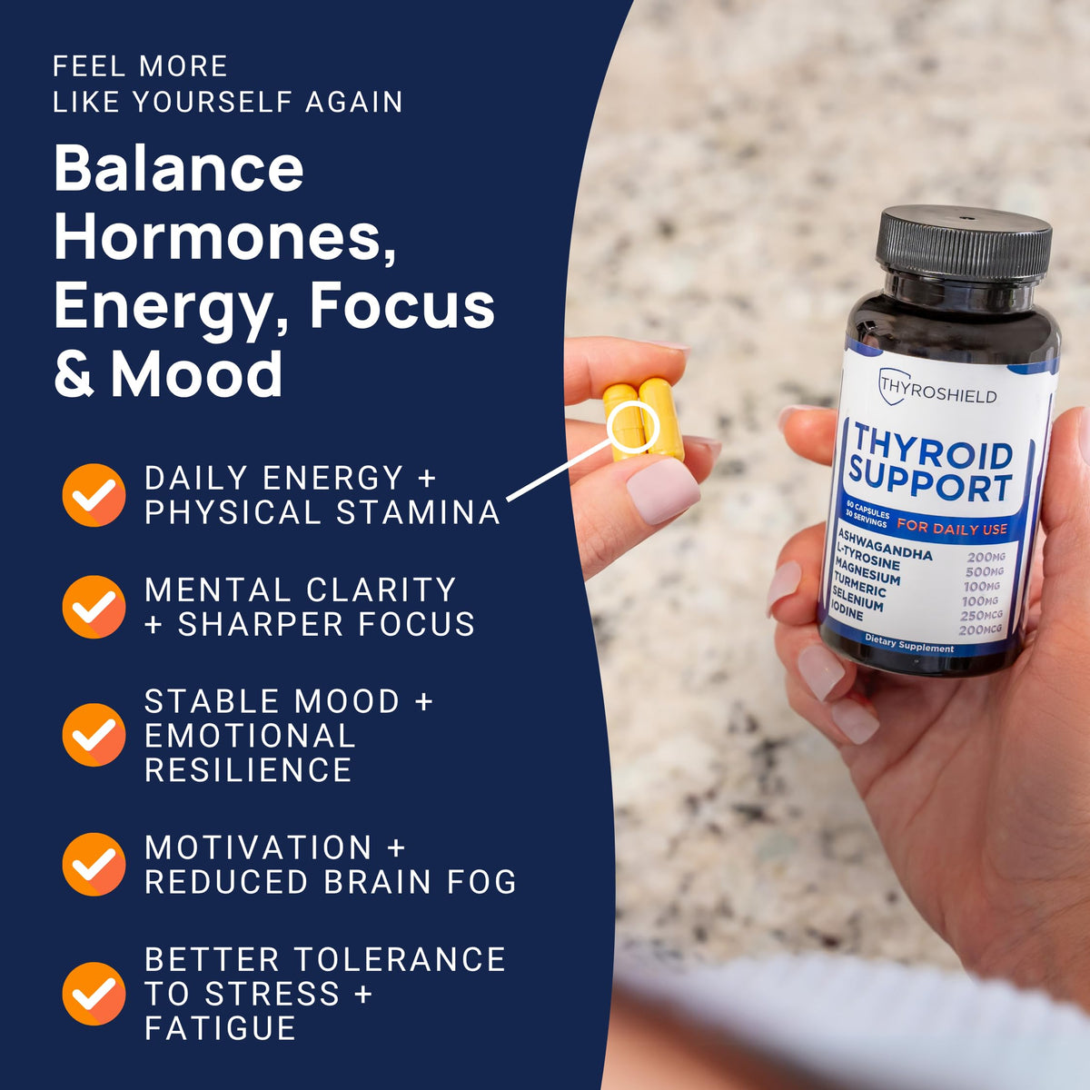 Thyroshield pure complex supplement ingredient panel