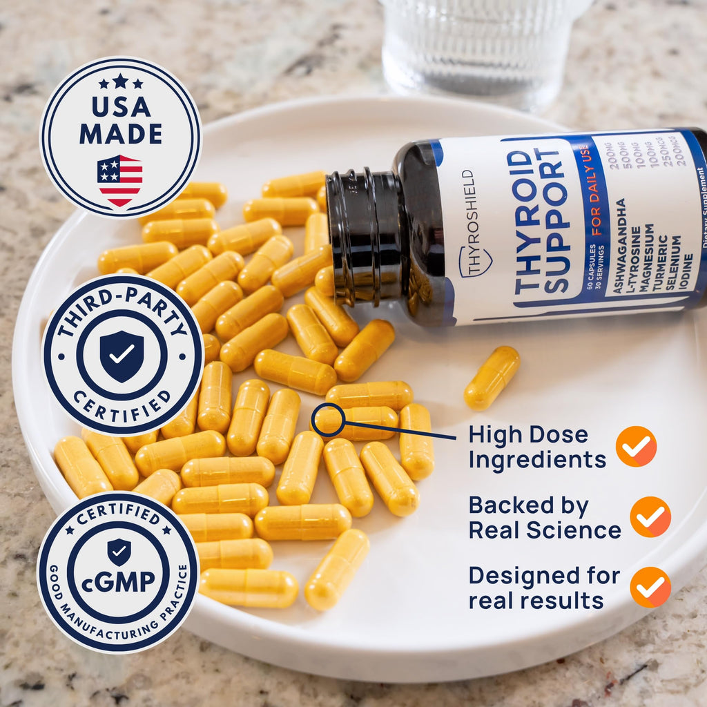 Thyroshield iodine and ashwagandha complex container