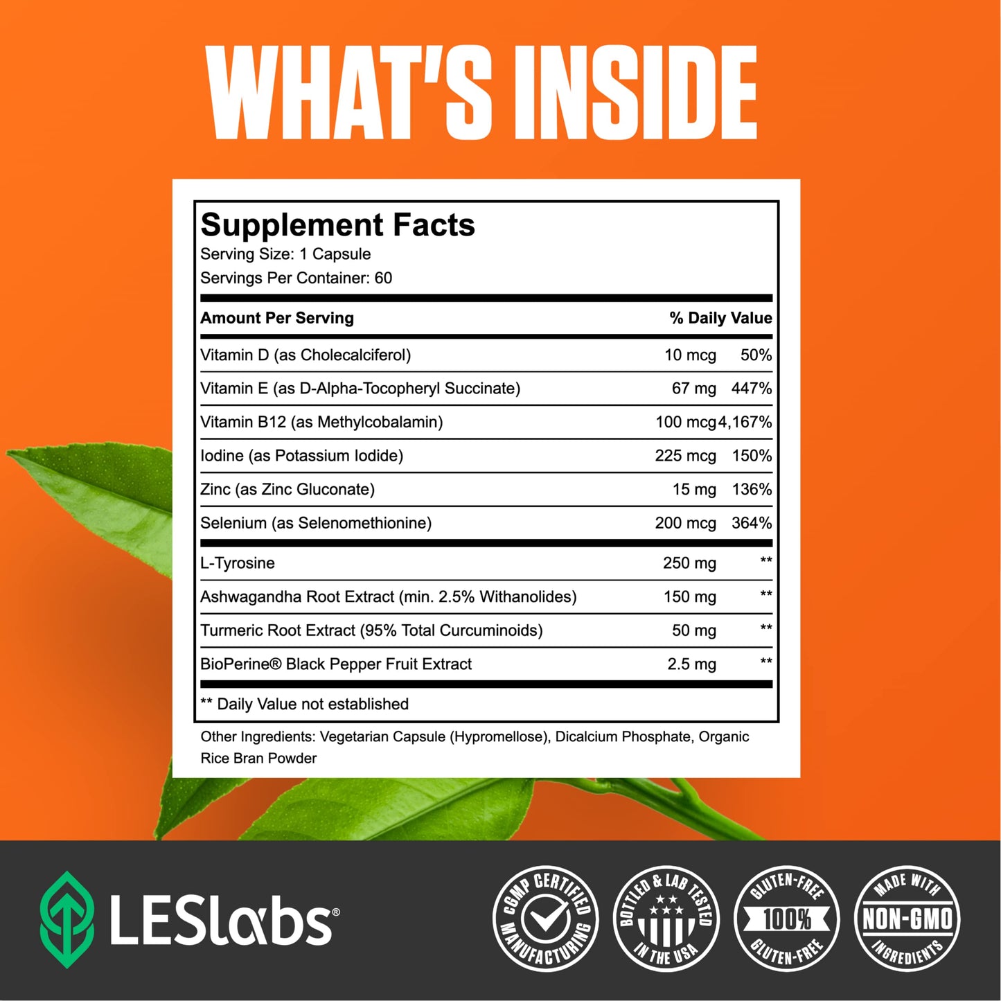 LES Labs Thyroid Support supplement for energy and metabolic health management.