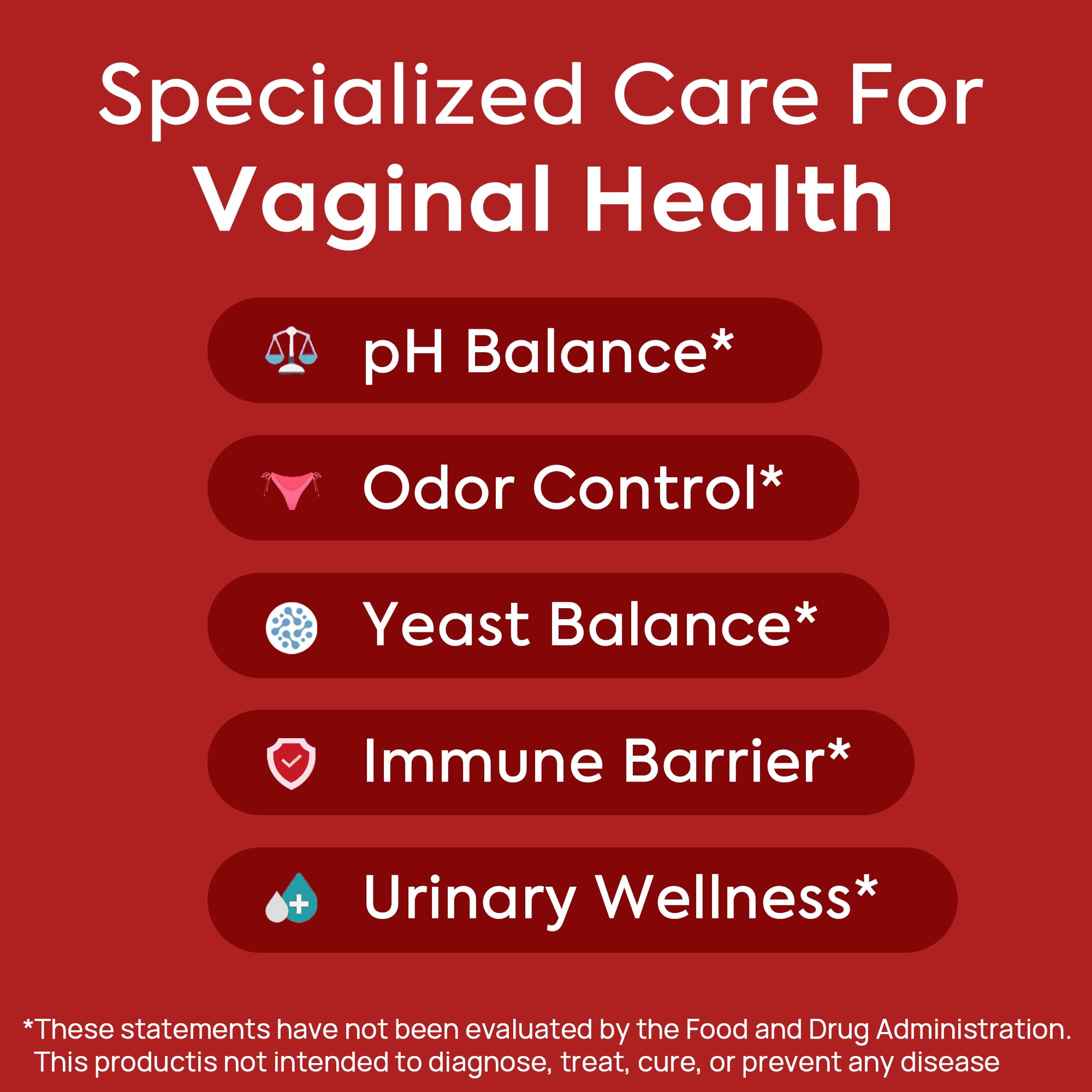 HerAuré feminine wellness supplement bottle showing 7 billion CFU claim