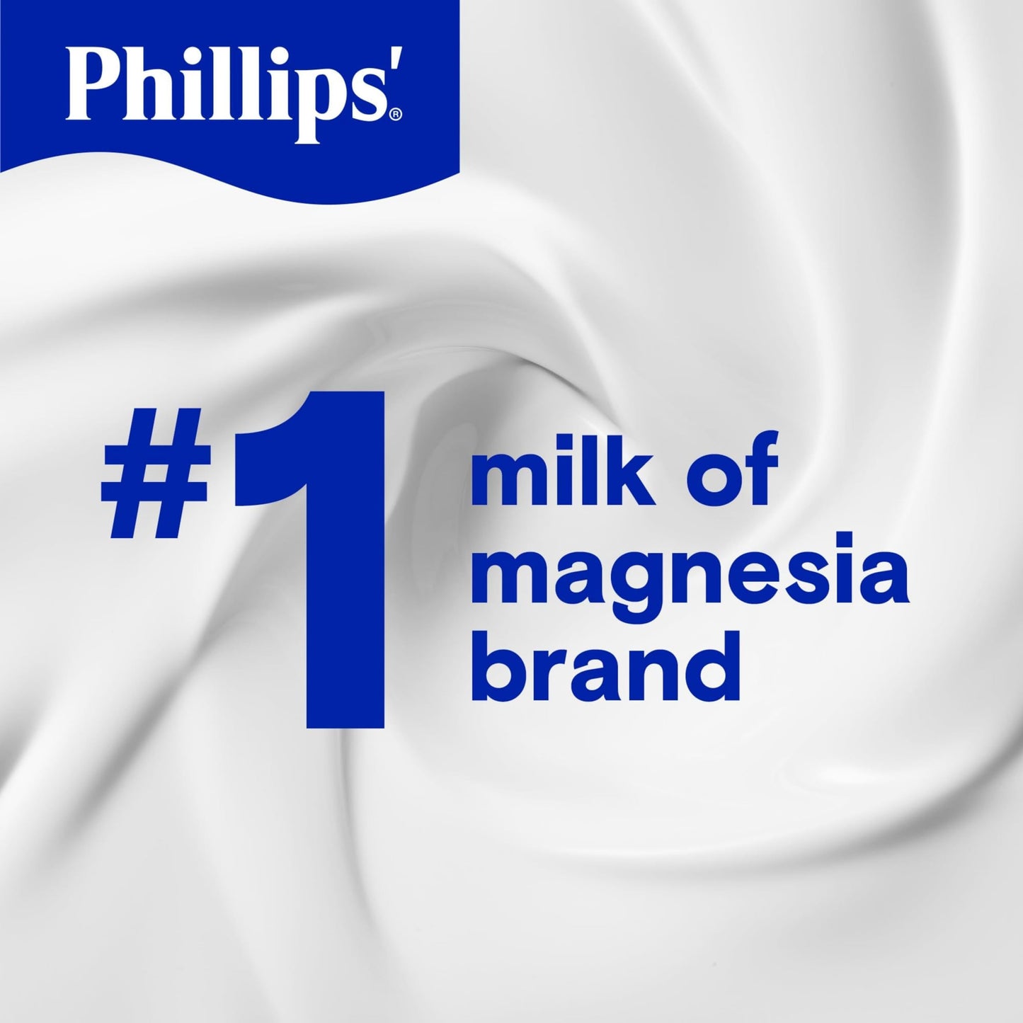 Close up of Phillips Milk of Magnesia magnesium hydroxide label details