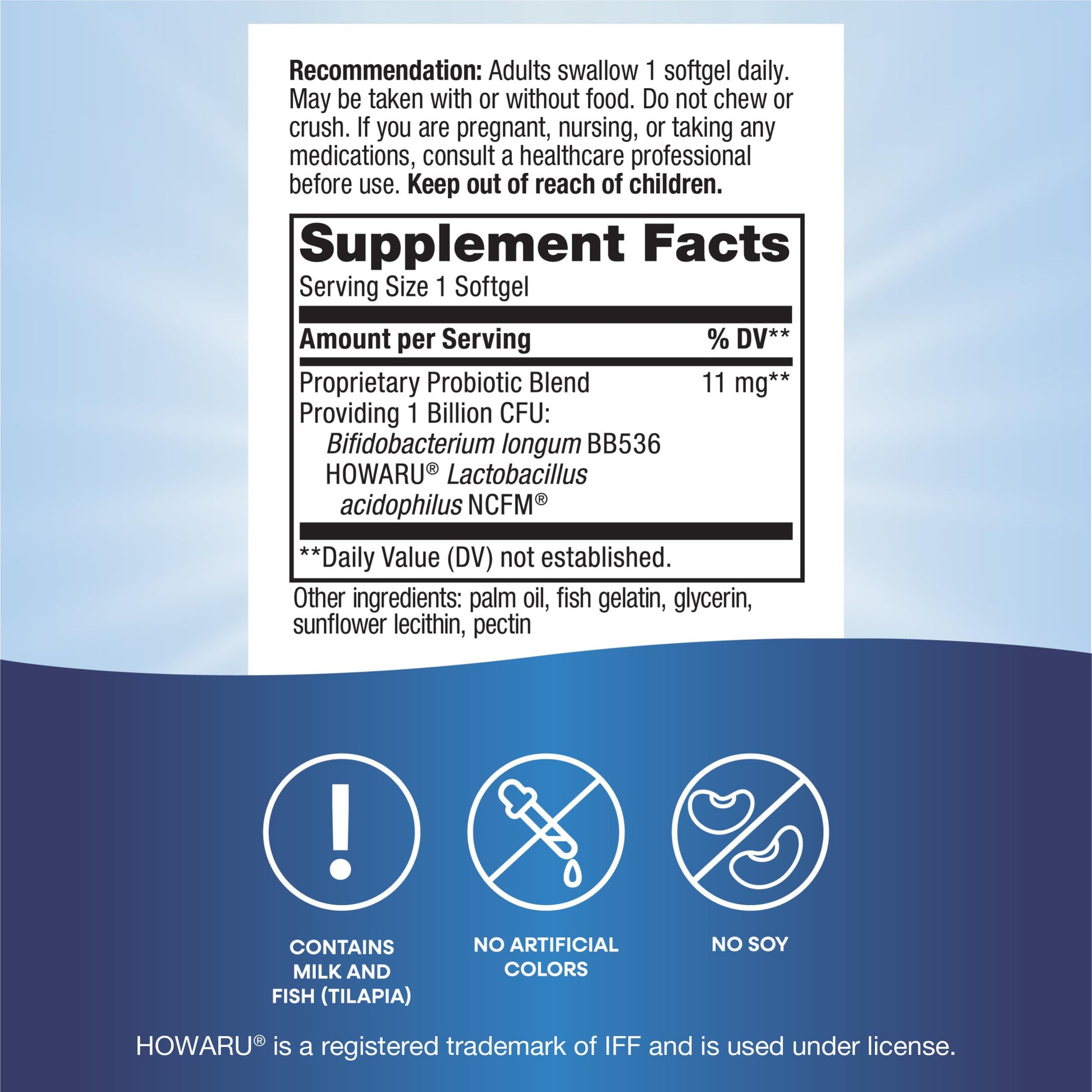 Top view of the secure safety seal closure on the premium wellness bottle.