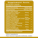 Authentic imported Premier Research Labs thyroid support supplement bottle with clear dosage and usage instructions.