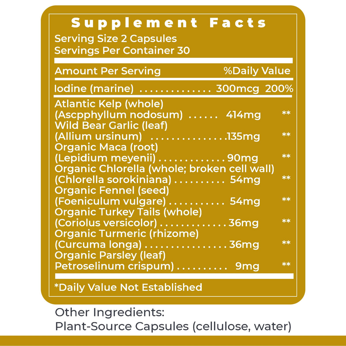 Authentic imported Premier Research Labs thyroid support supplement bottle with clear dosage and usage instructions.