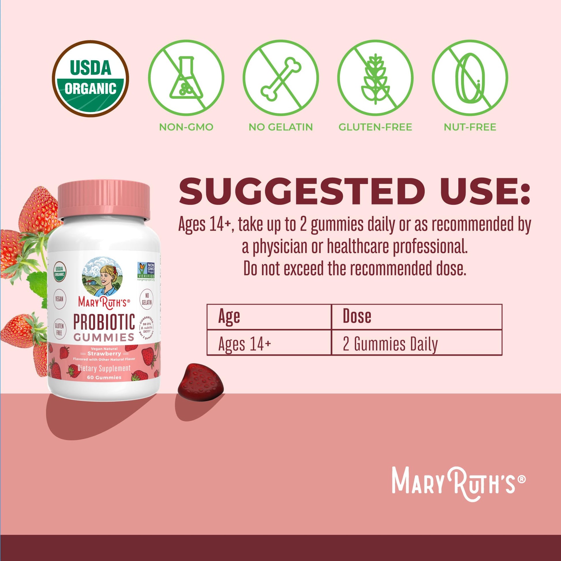 Premium organic vegan non GMO probiotic supplement for digestive health close up view