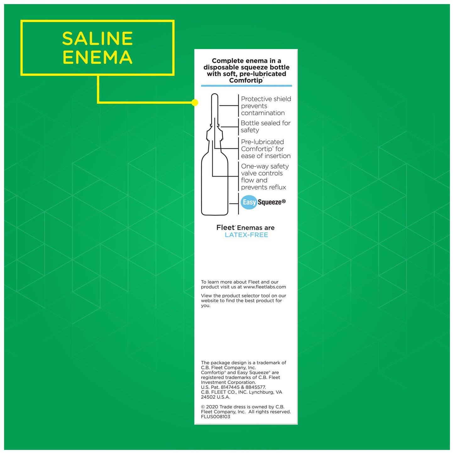 Ingredient information on Fleet saline laxative enema