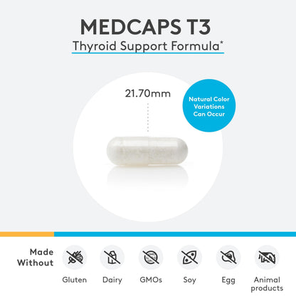 XYMOGEN MedCaps T3 supplement facts and ingredient list label