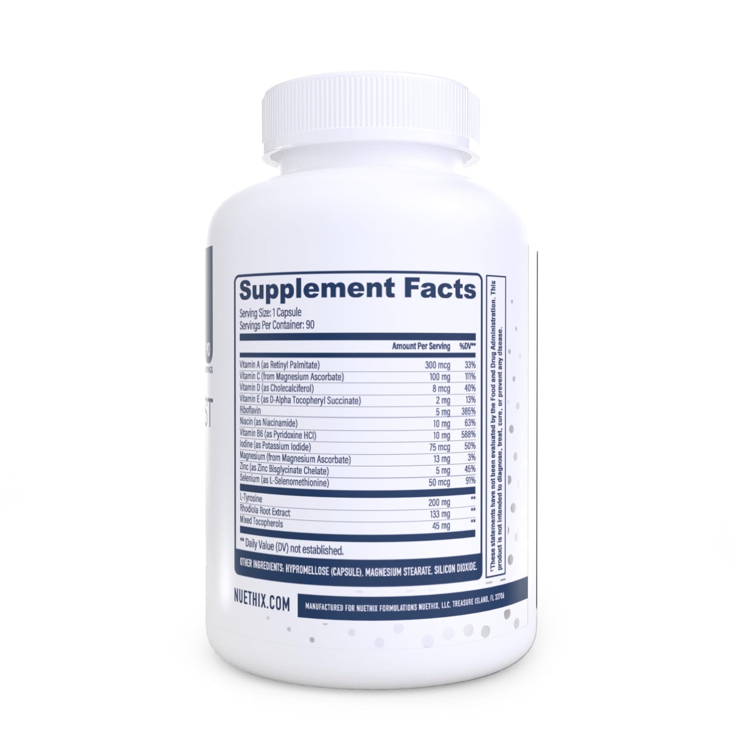 Authentic NuEthix Formulations daily dietary pills for thyroid hormone health and energy