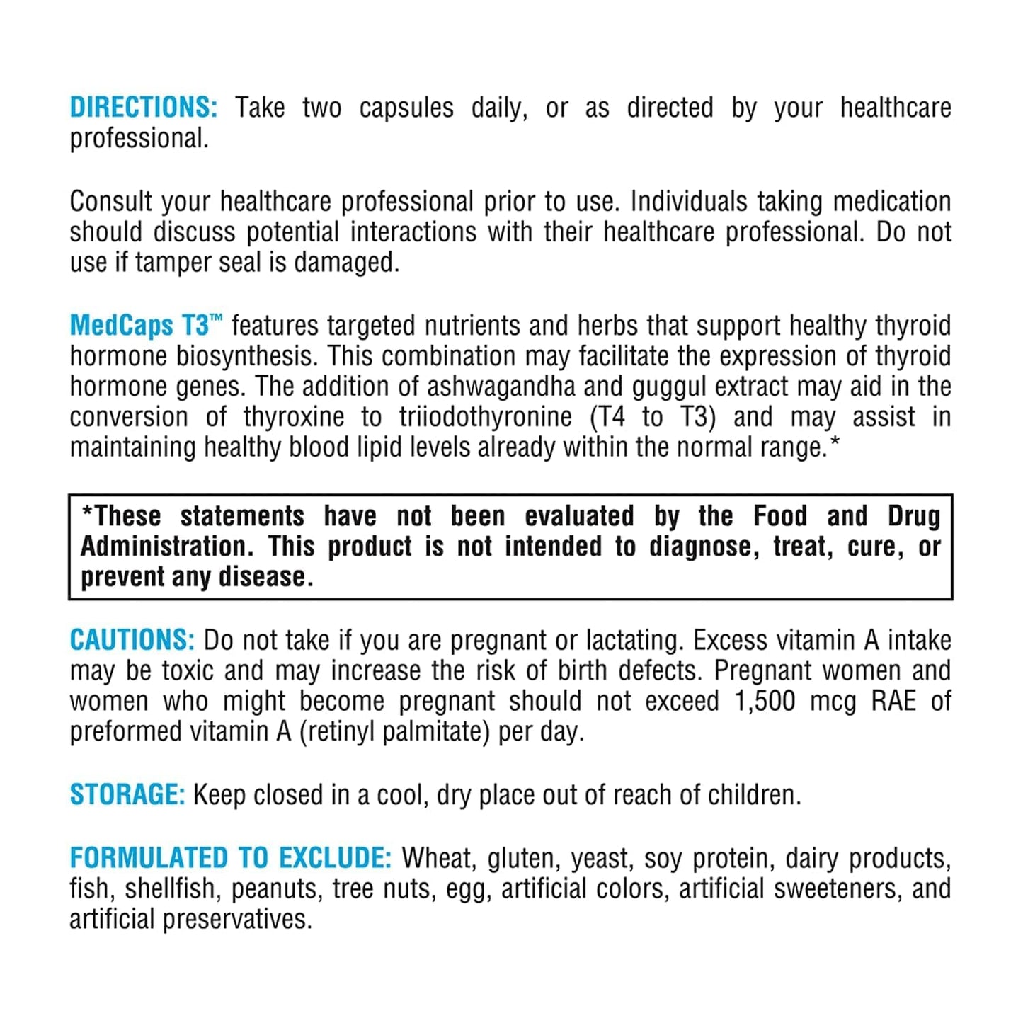 Non GMO and gluten free XYMOGEN MedCaps T3 capsules close up