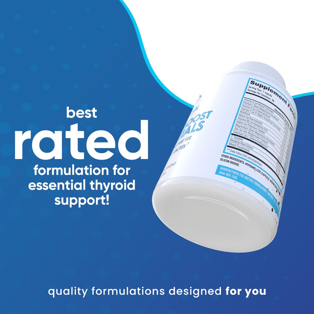Premium L Tyrosine and selenium thyroid wellness supplement bottle standing upright