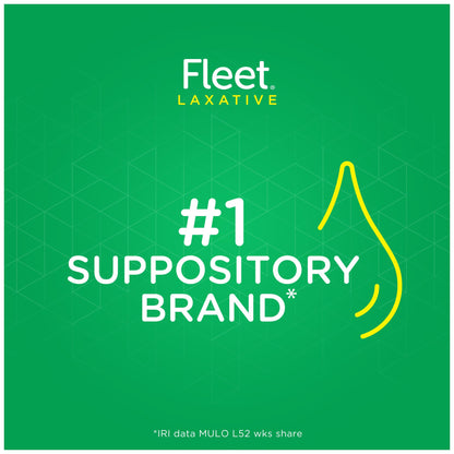Close up of Fleet suppository packaging for constipation relief