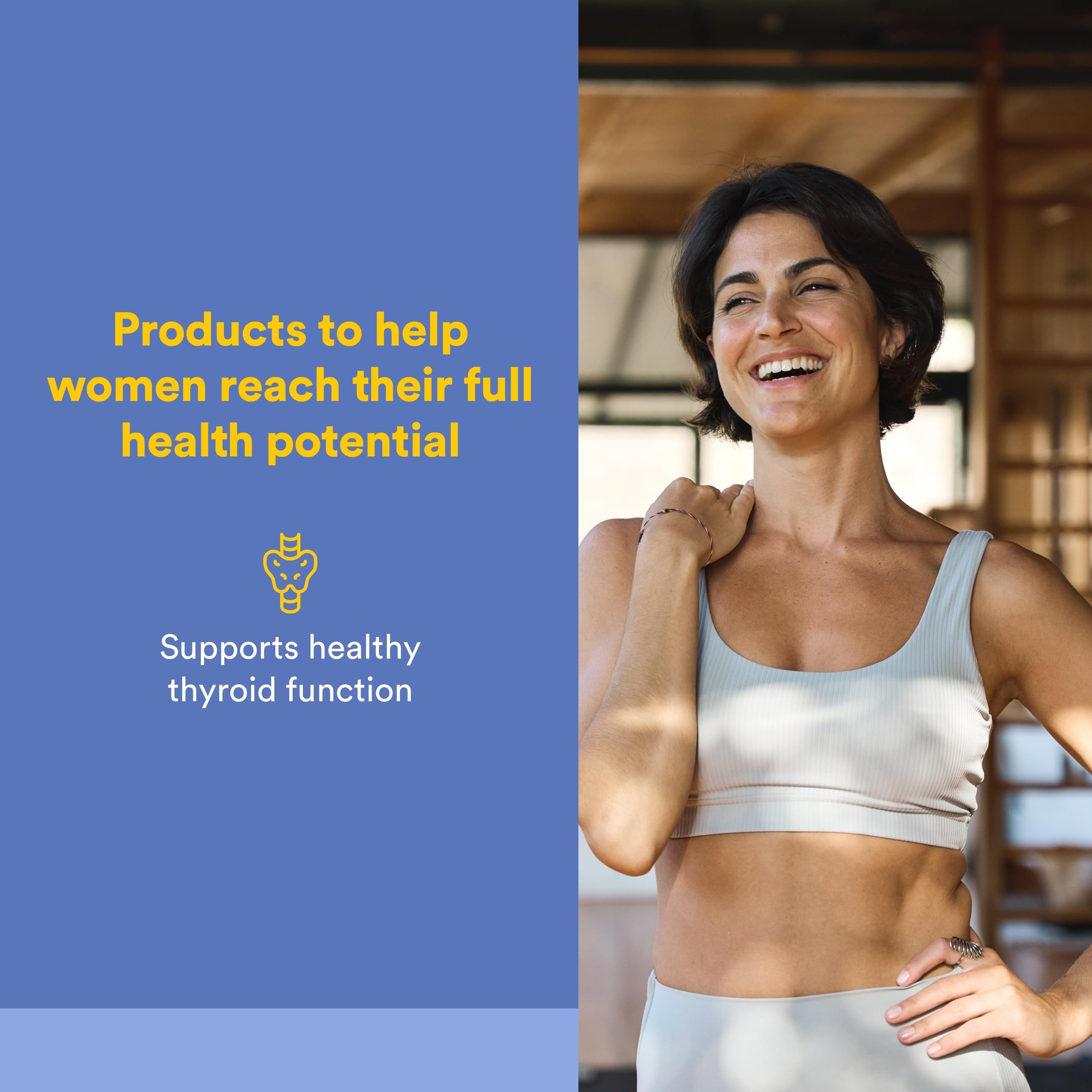 Natural Factors thyroid support supplement showing ingredients label and dosage instructions clearly.