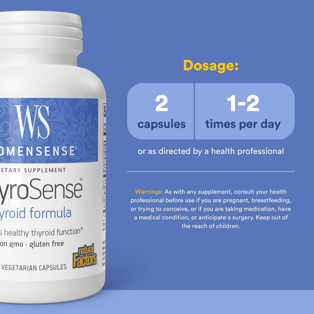 Natural Factors thyroid support supplement capsule ingredients view