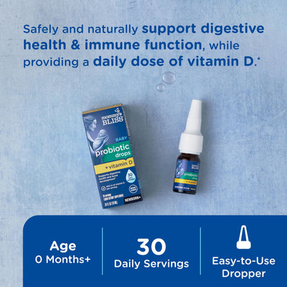 Mommy's Bliss infant digestive supplement fluid ounce bottle close up