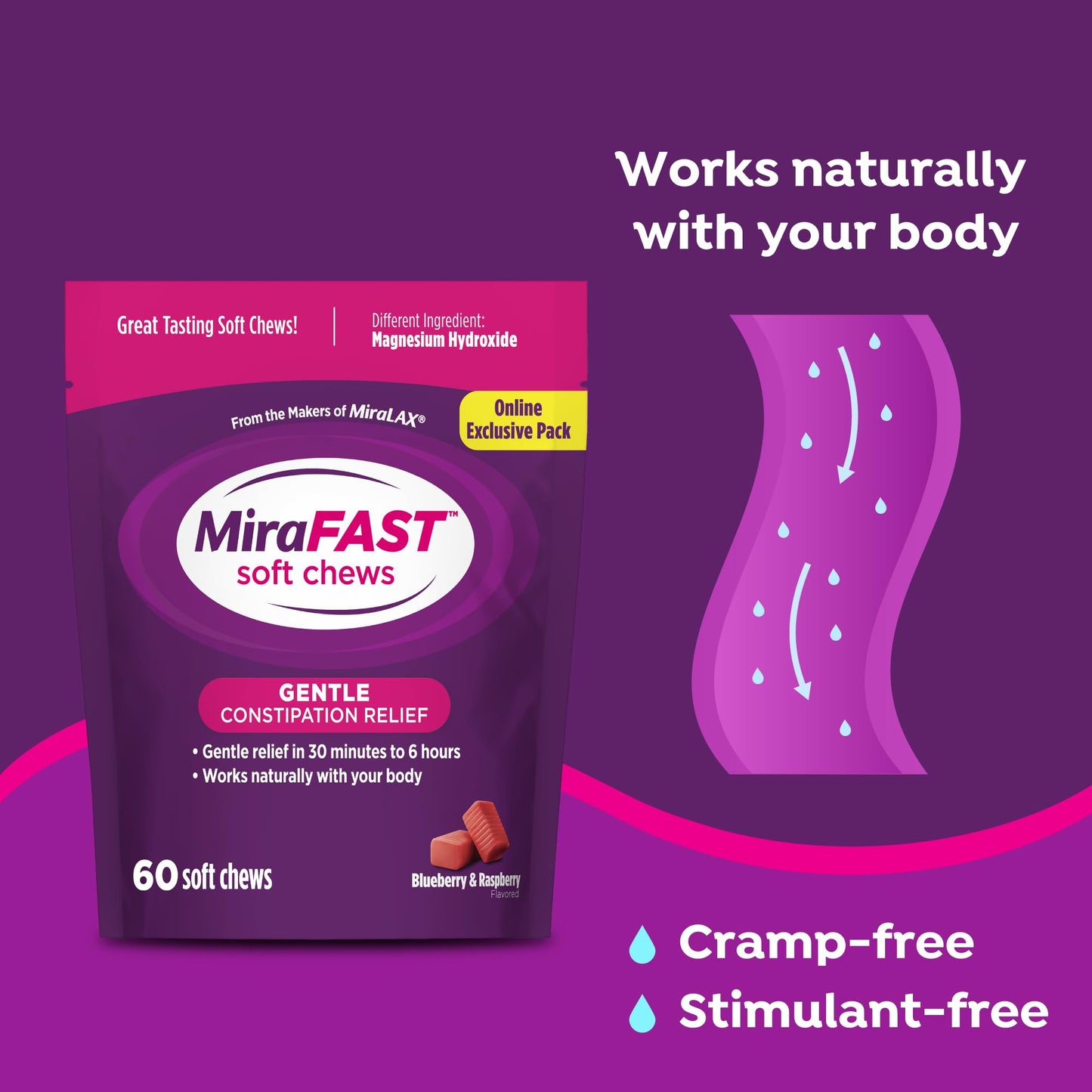 Close up of MiraFAST soft chew texture