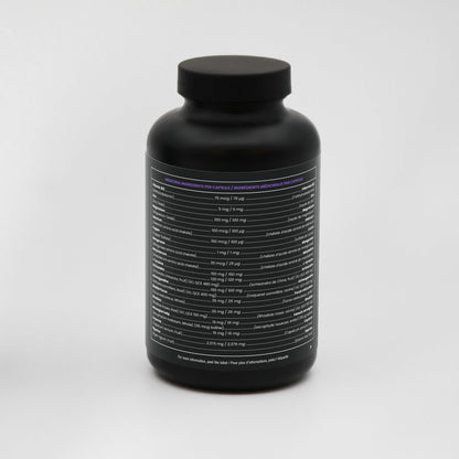NutraChamps 2-in-1 thyroid supplement side panel listing iodine and ashwagandha ingredients