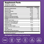 NutraChamps 60 vegetarian capsules package back ingredient label
