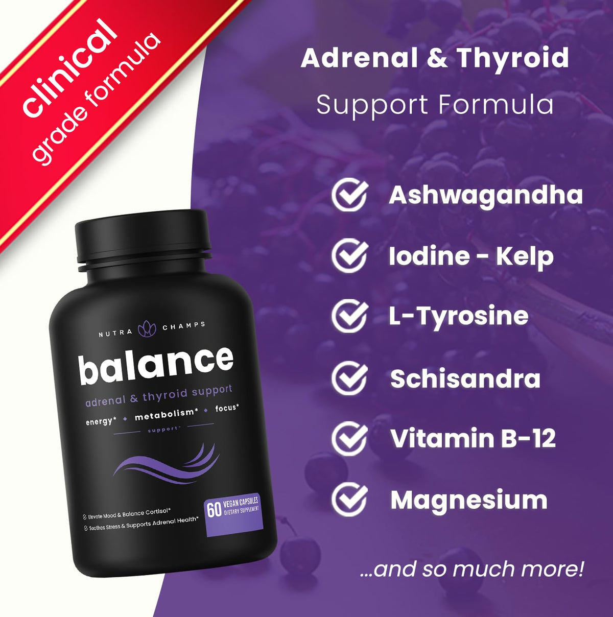 NutraChamps herbal complex bottle angled side showcase