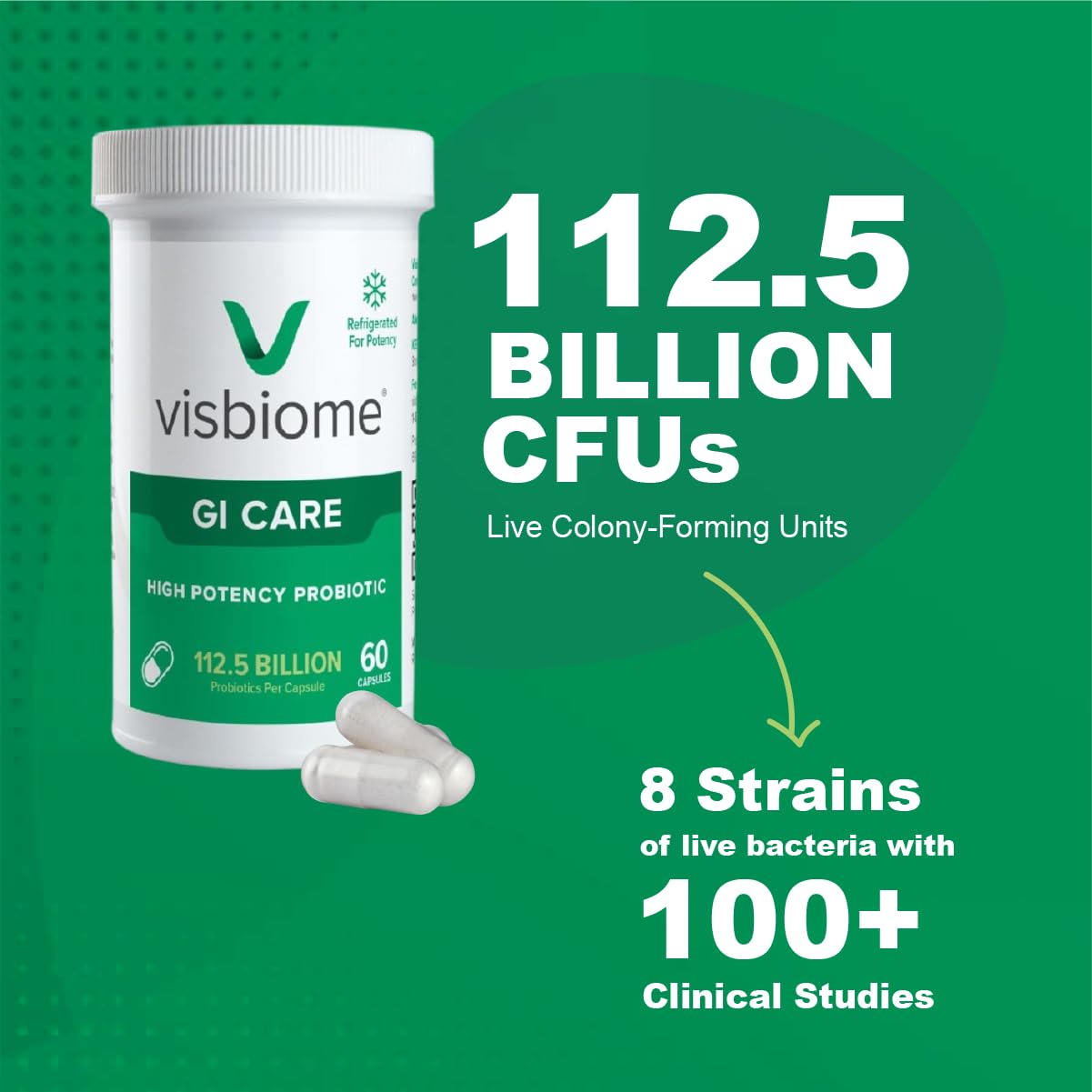 Visbiome original De Simone formulation digestive health supplement package back