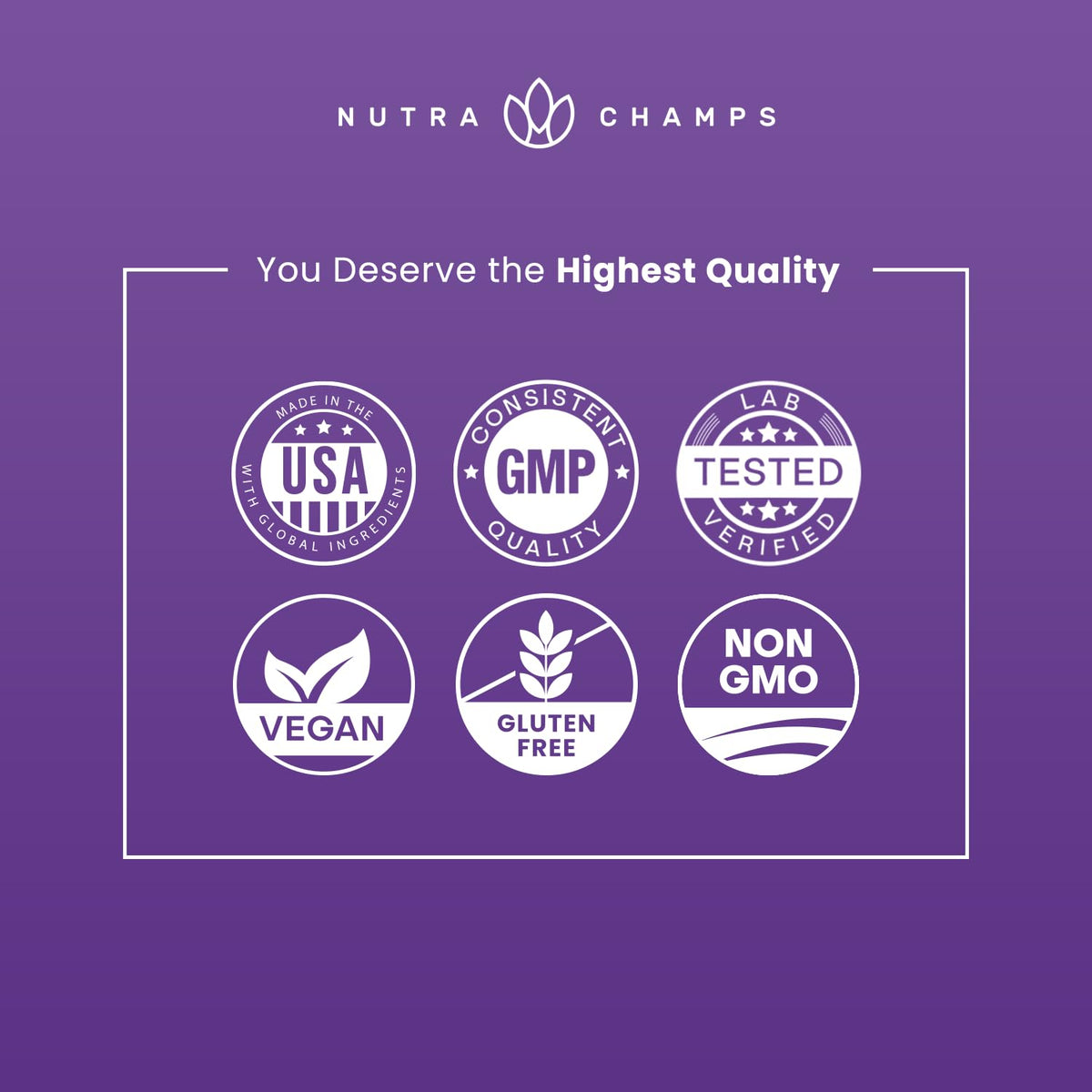 NutraChamps wellness supplement bottle close up view