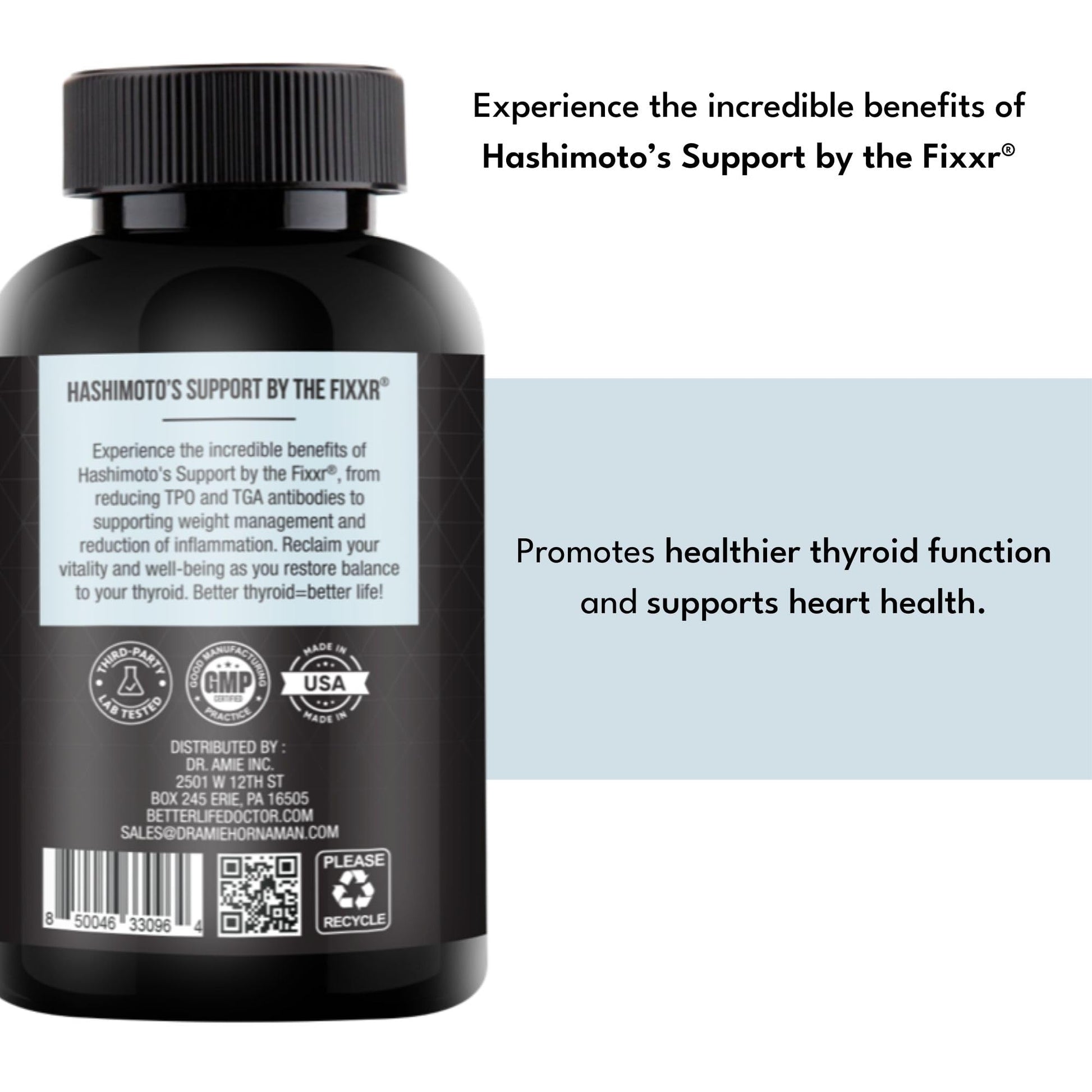Fixxr Hashimotos Support antibody reducing complex back ingredients panel