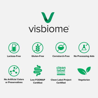 Visbiome high potency digestive care probiotic capsules for men and women