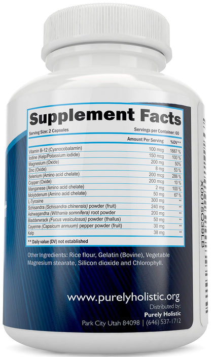 Purely Holistic energy and focus daily supplement for men and women packaging