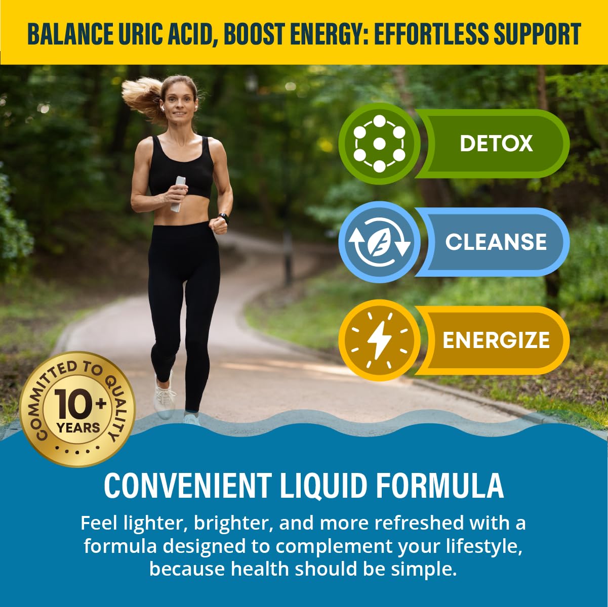 Side view of Uricel 2 fluid ounce bottle with dropper for liquid absorption