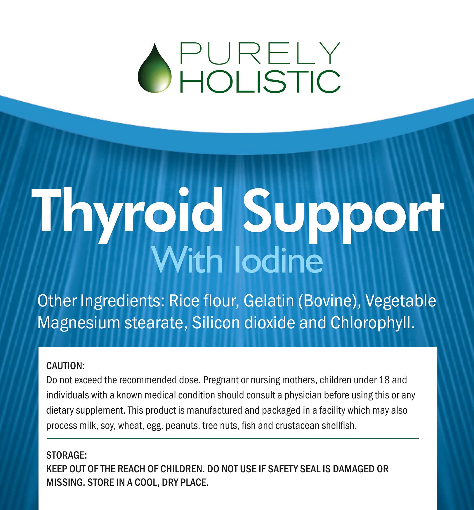 Purely Holistic metabolism support formula with kelp and L-Tyrosine overview