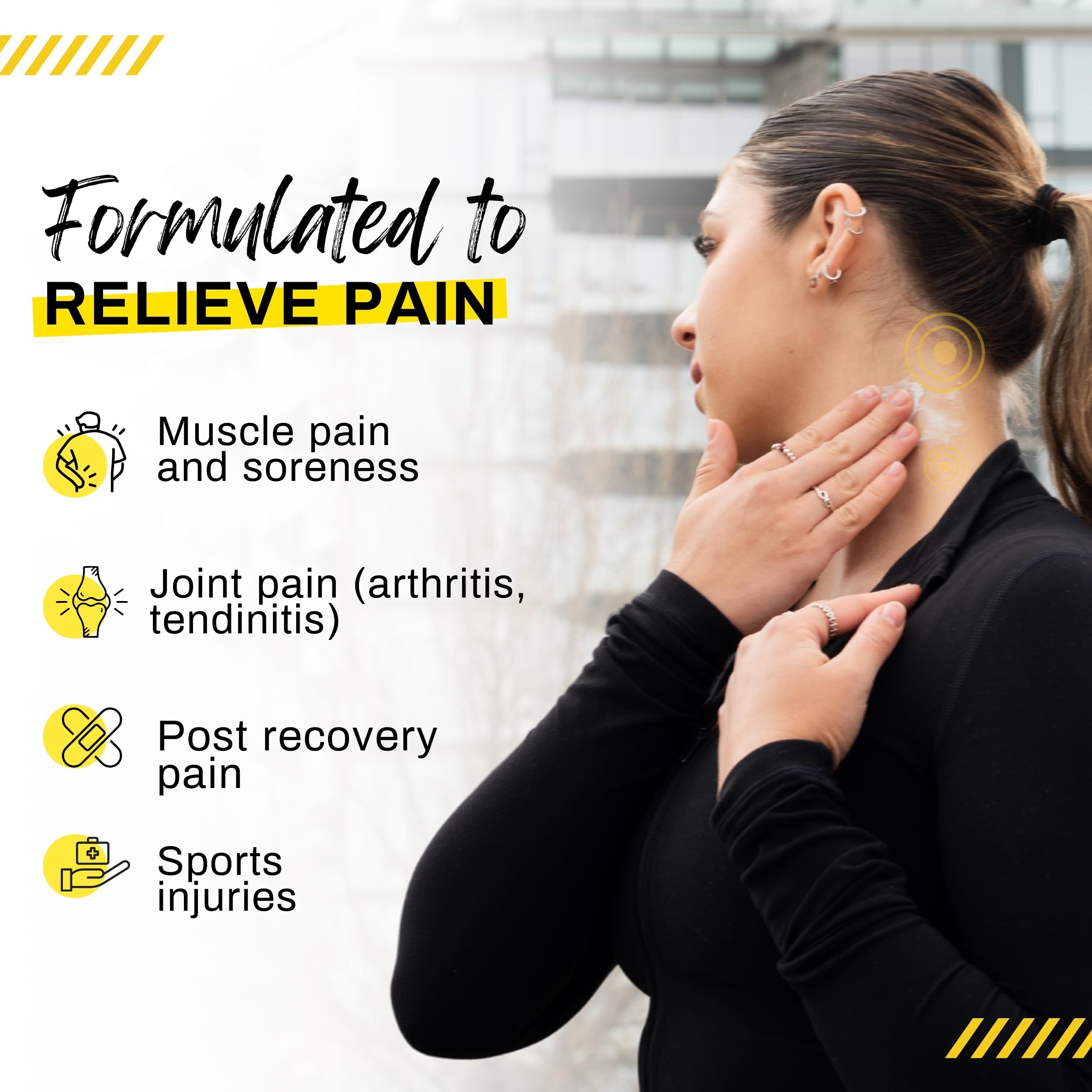 TIDL Cryotherapy Pain Relief Cream application on shoulder