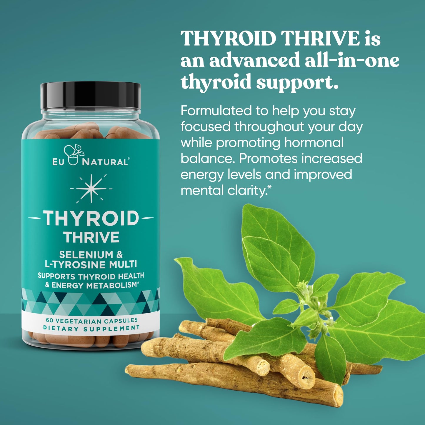 Clean formula endocrine health supplement without artificial fillers front display