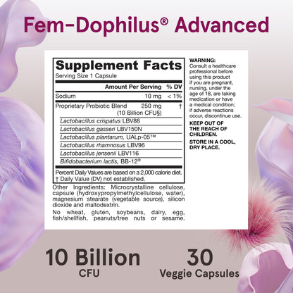 Imported Jarrow Formulas women's health probiotic supplement showing vegan certification seal.