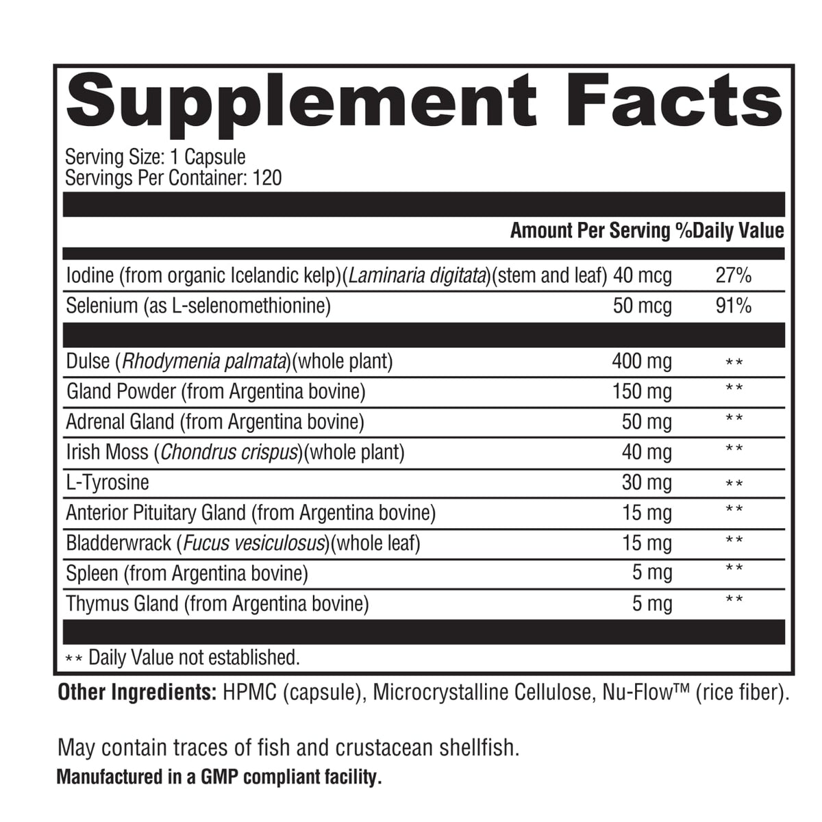 Dr Westin Childs gluten free dairy free thyroid glandular container