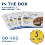 TheraCare lidocaine patch individual wrap packaging