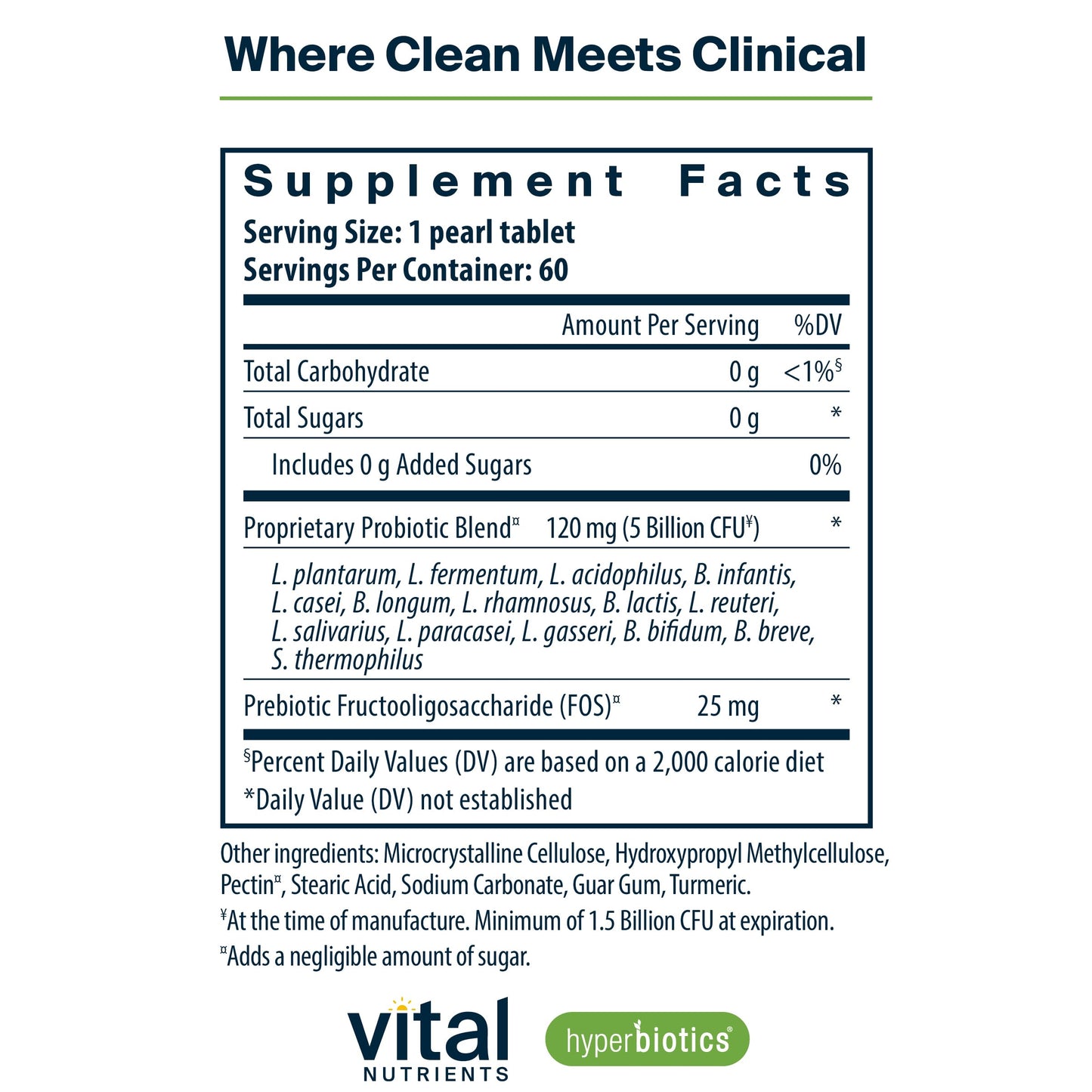 Hyperbiotics Pro-15 time-release micro-pearls supplement facts label information