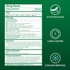 Biofreeze 12 count patch box showing product dimensions