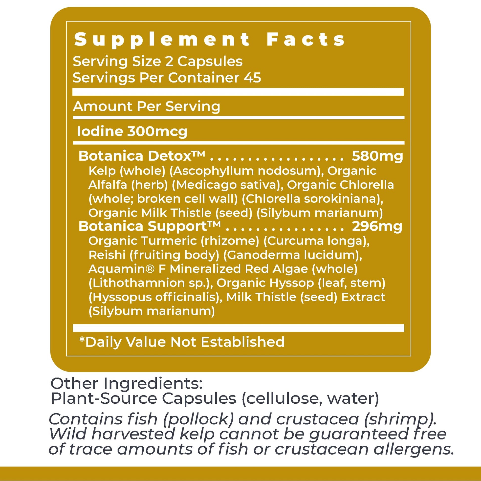 Imported USA thyroid care supplement product display