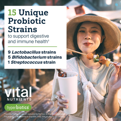 Hyperbiotics Vital Nutrients probiotic micro-pearl size overview compared to normal capsules