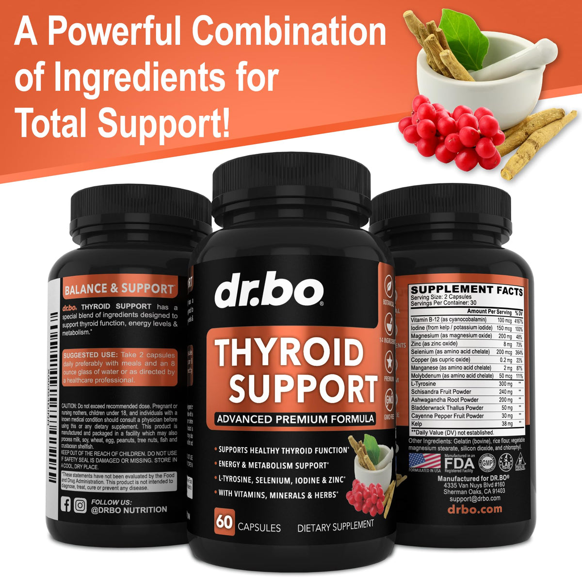 Dr. Bo advanced formula supplement container