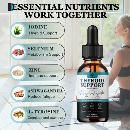 Fzjjyana vegan thyroid supplement packaging showing selenium and zinc ingredients.