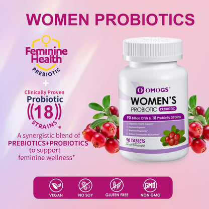 Top angle view of the allergen-free vegan probiotic bottle with the safety seal intact.