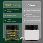Top view of concentrated herbal balm in jar