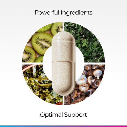 Livingood Daily Thyroid Support Supplement nutritional facts highlighting ashwagandha and zinc bisglycinate