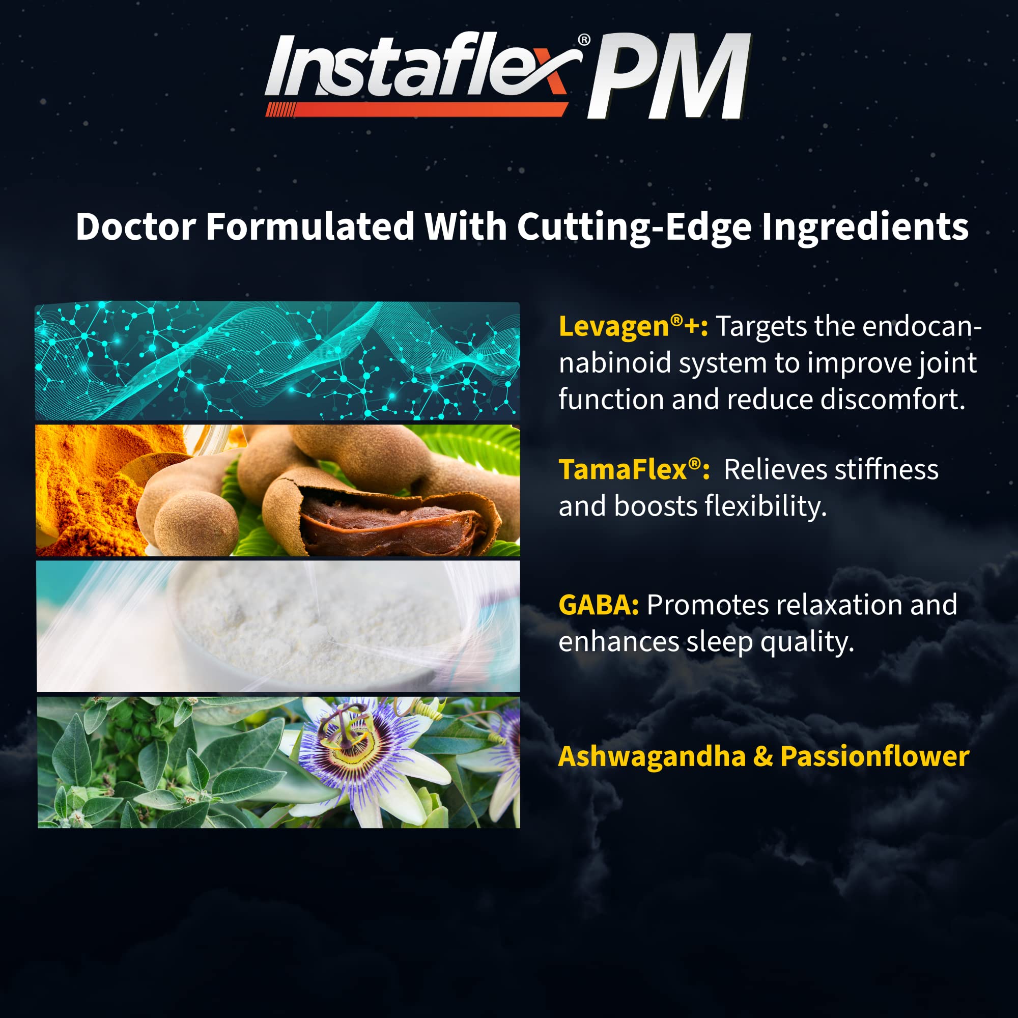 Instaflex PM supplement label details and ingredients