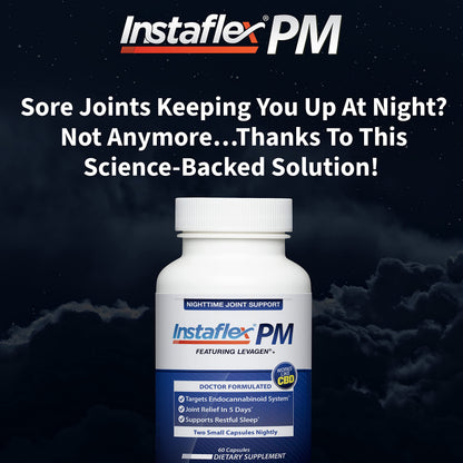 Instaflex PM capsule and nighttime joint support packaging