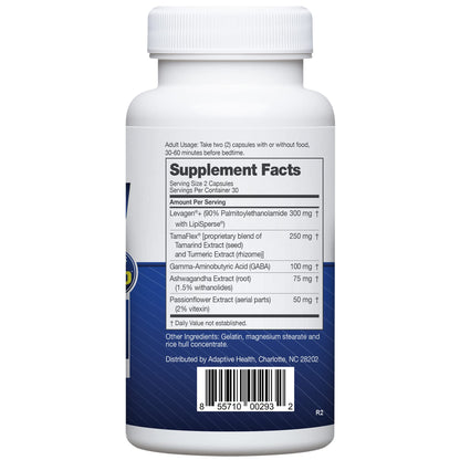 Back of bottle showing Instaflex PM supplement facts