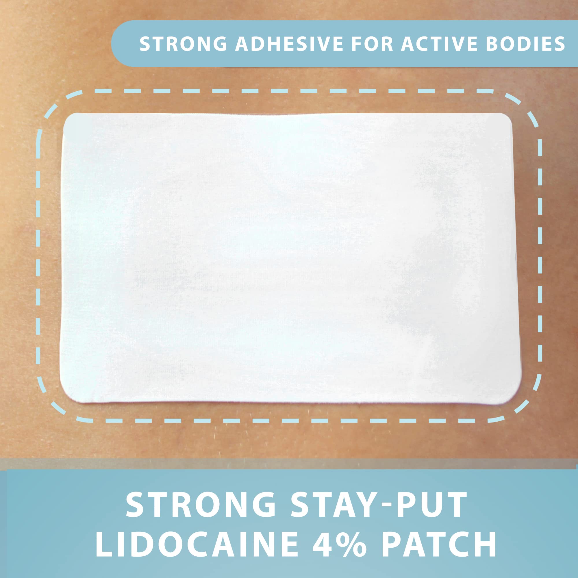 Curist lidocaine patches applied to a person back