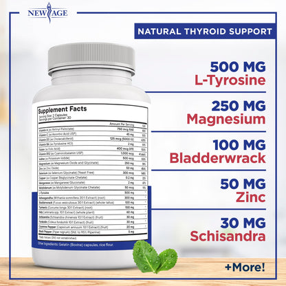 New Age Advanced Formula capsules showcasing clean ingredient panel.